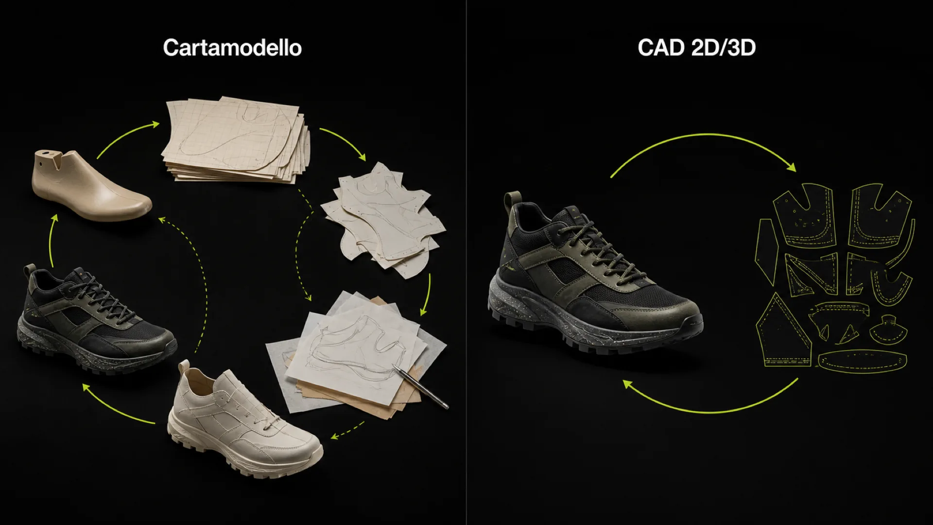 Confronto tra il ciclo di correzione manuale su cartamodello e quello bidirezionale in CAD