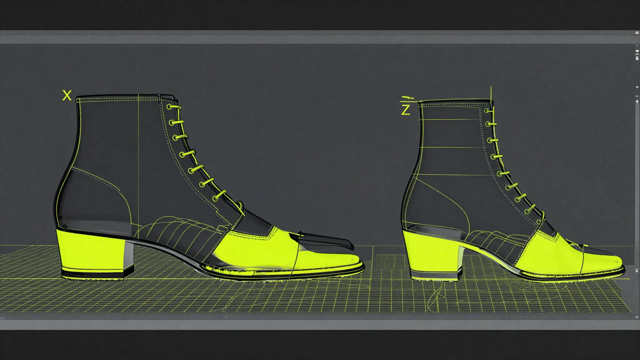 Forma (last) 3D con assi di riferimento in Icad Universe