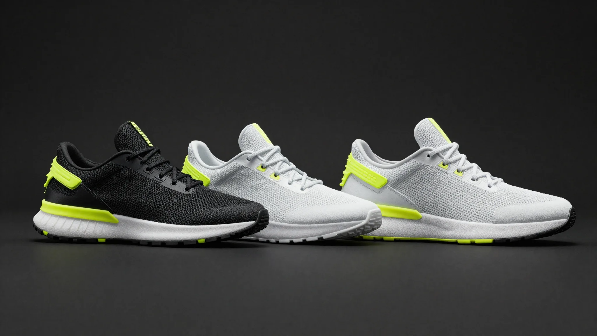 Rendering di una sneaker in varianti colore affiancate